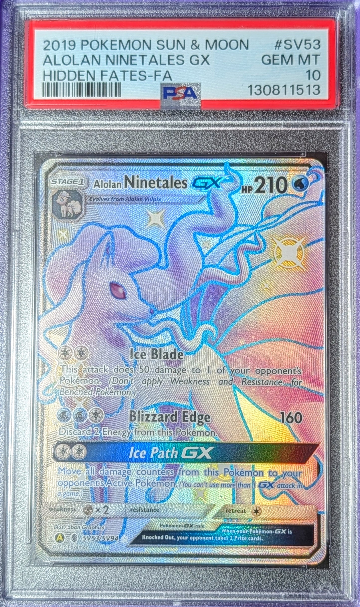 PSA 10 Alolan Ninetales GX SV53/SV94