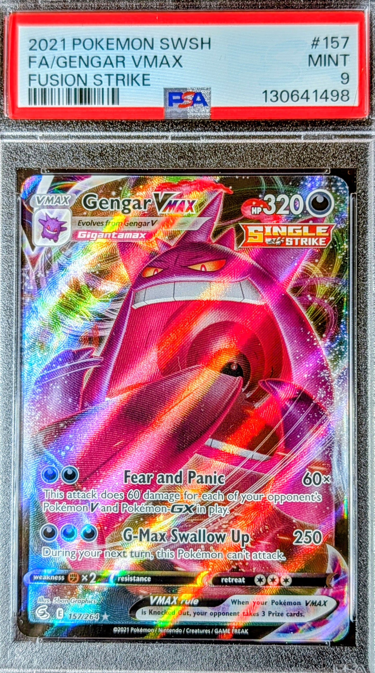 PSA 9 Gengar VMAX 157/264