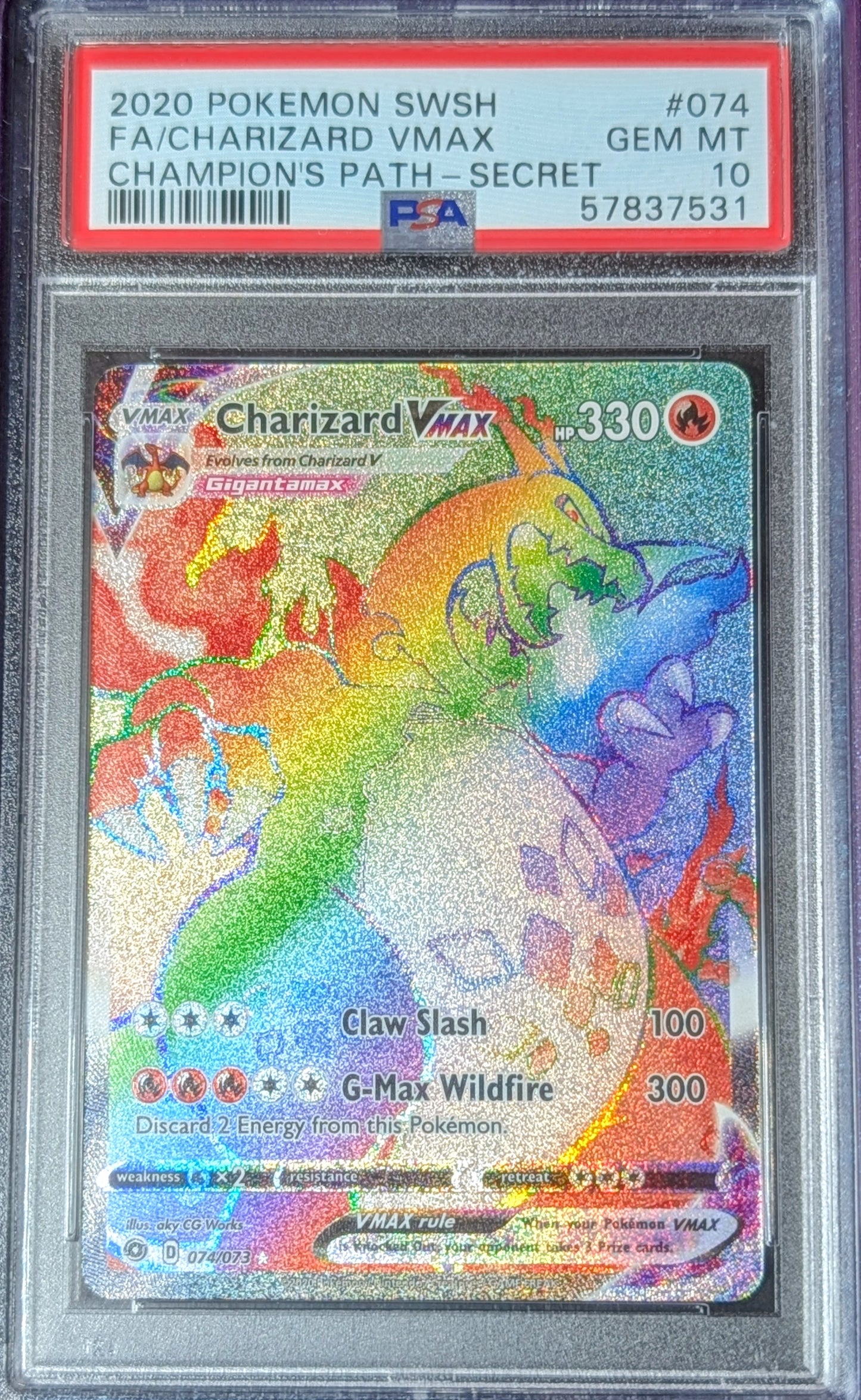 PSA 10 Charizard VMAX 074/073