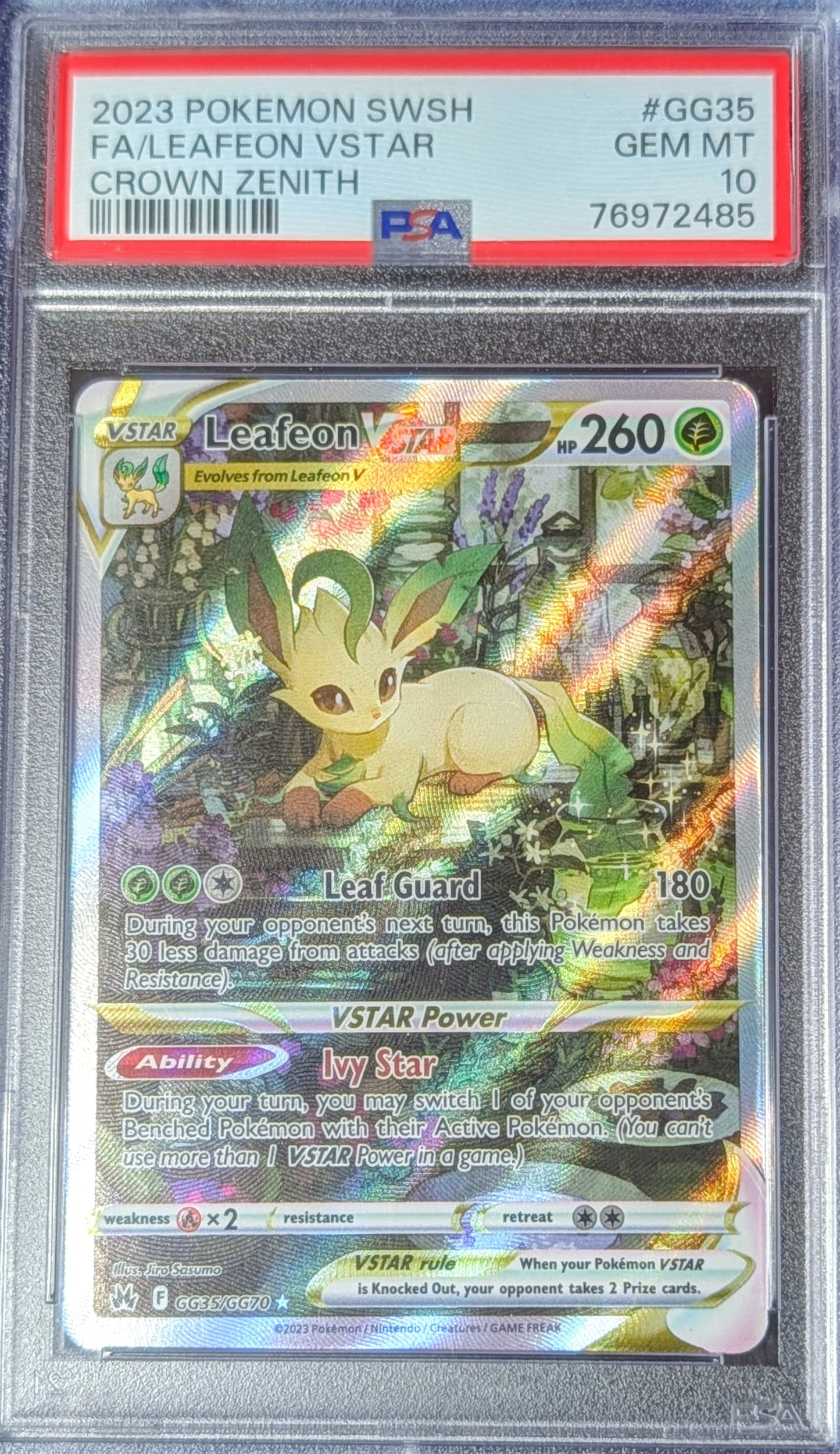 PSA 10 Leafeon VSTAR GG35/GG70