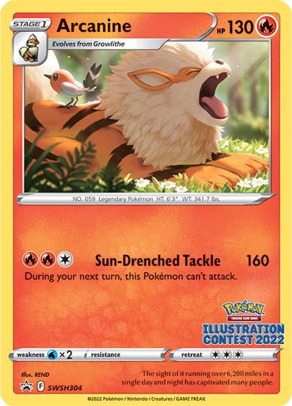 Arcanine (Illustration Contest 2022) - SWSH304 - SWSH Promos