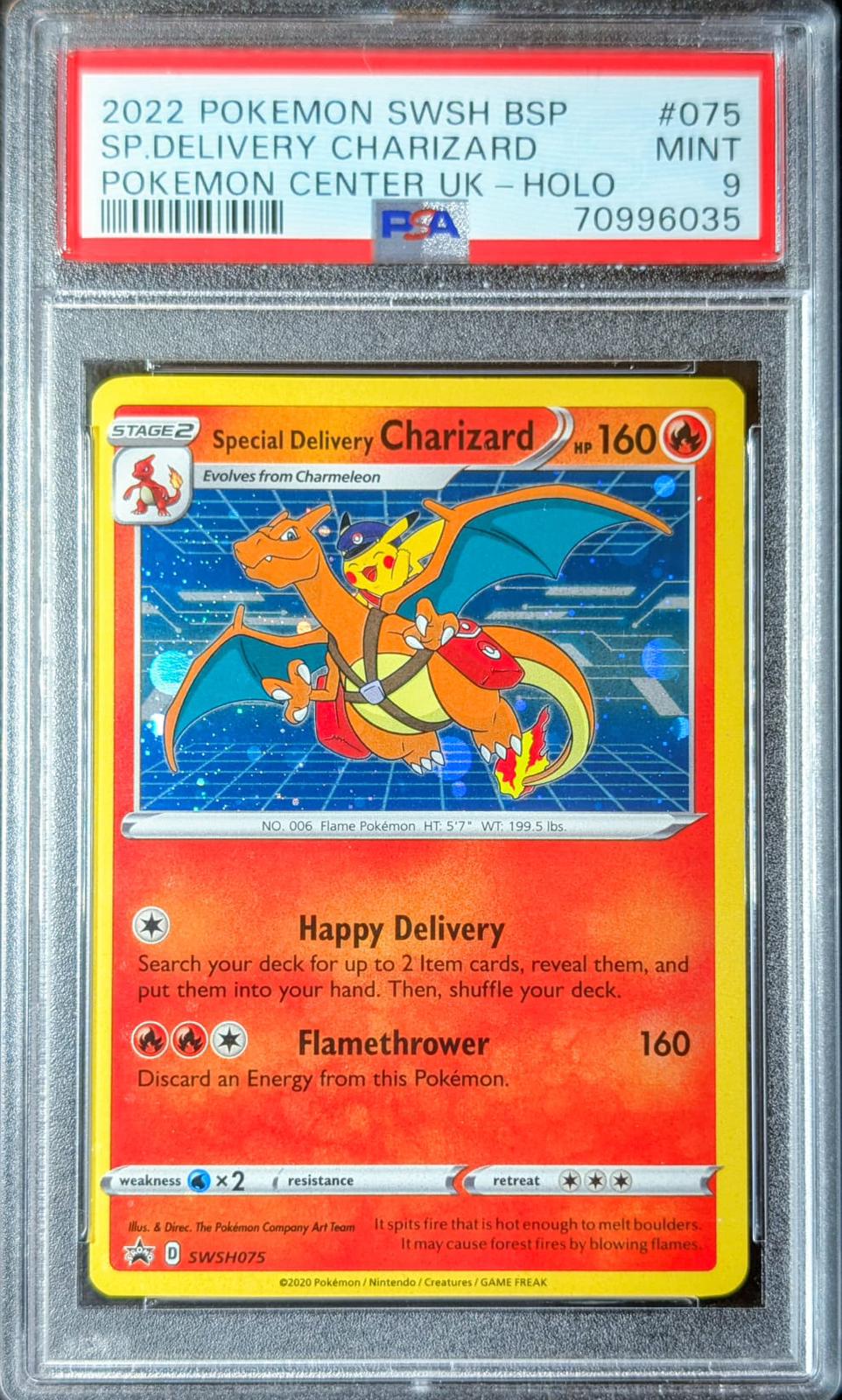 PSA 9 Special Delivery Charizard SWSH075