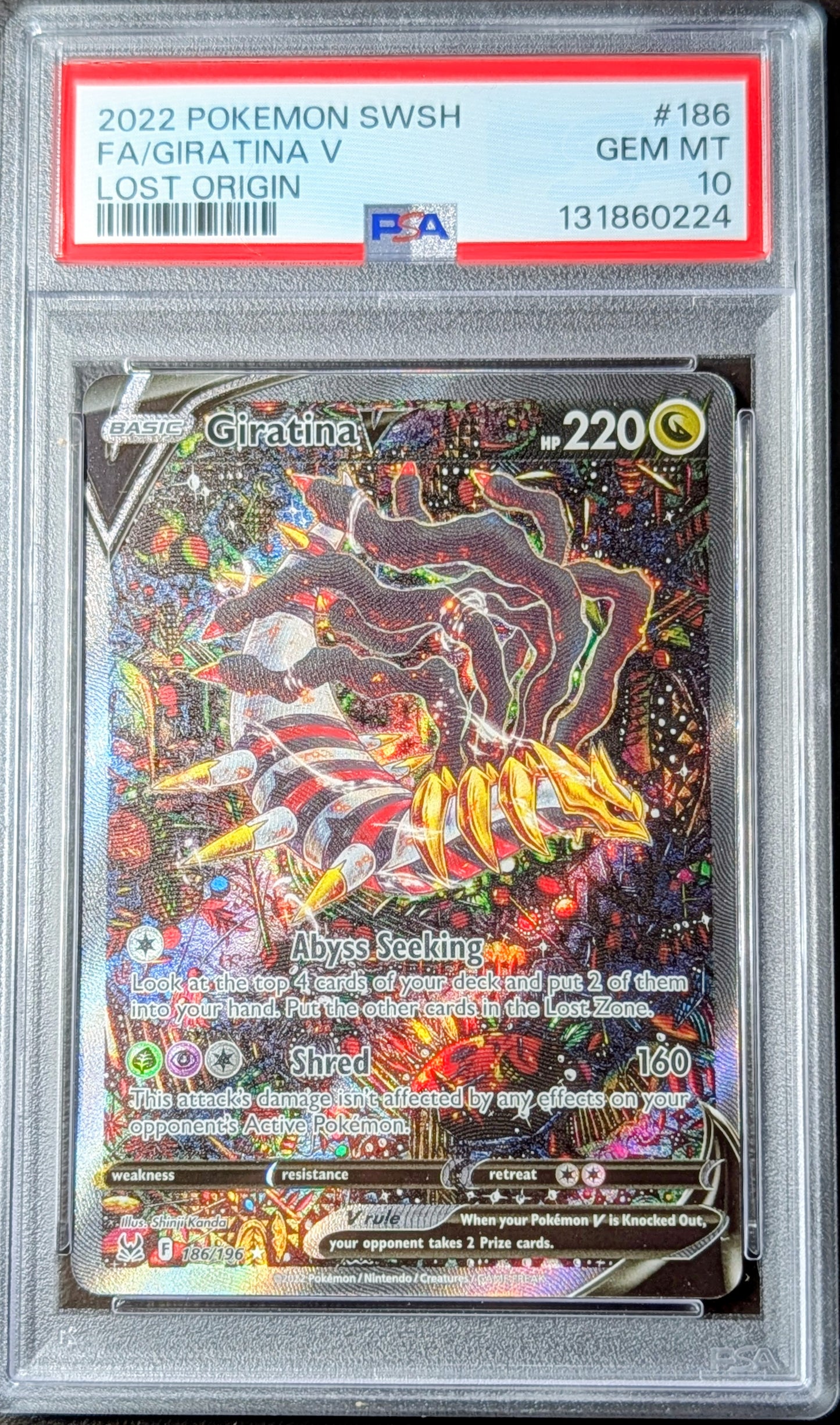 PSA 10 Giratina V 186/196