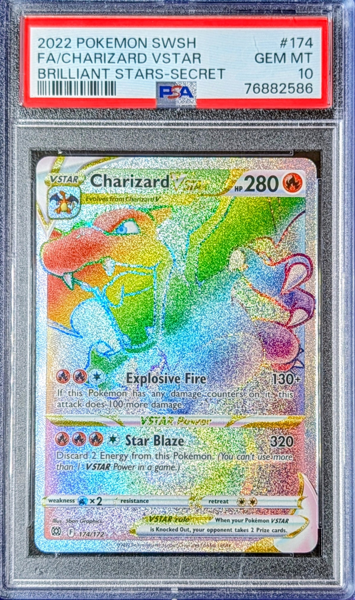 PSA 10 Charizard VSTAR 174/172