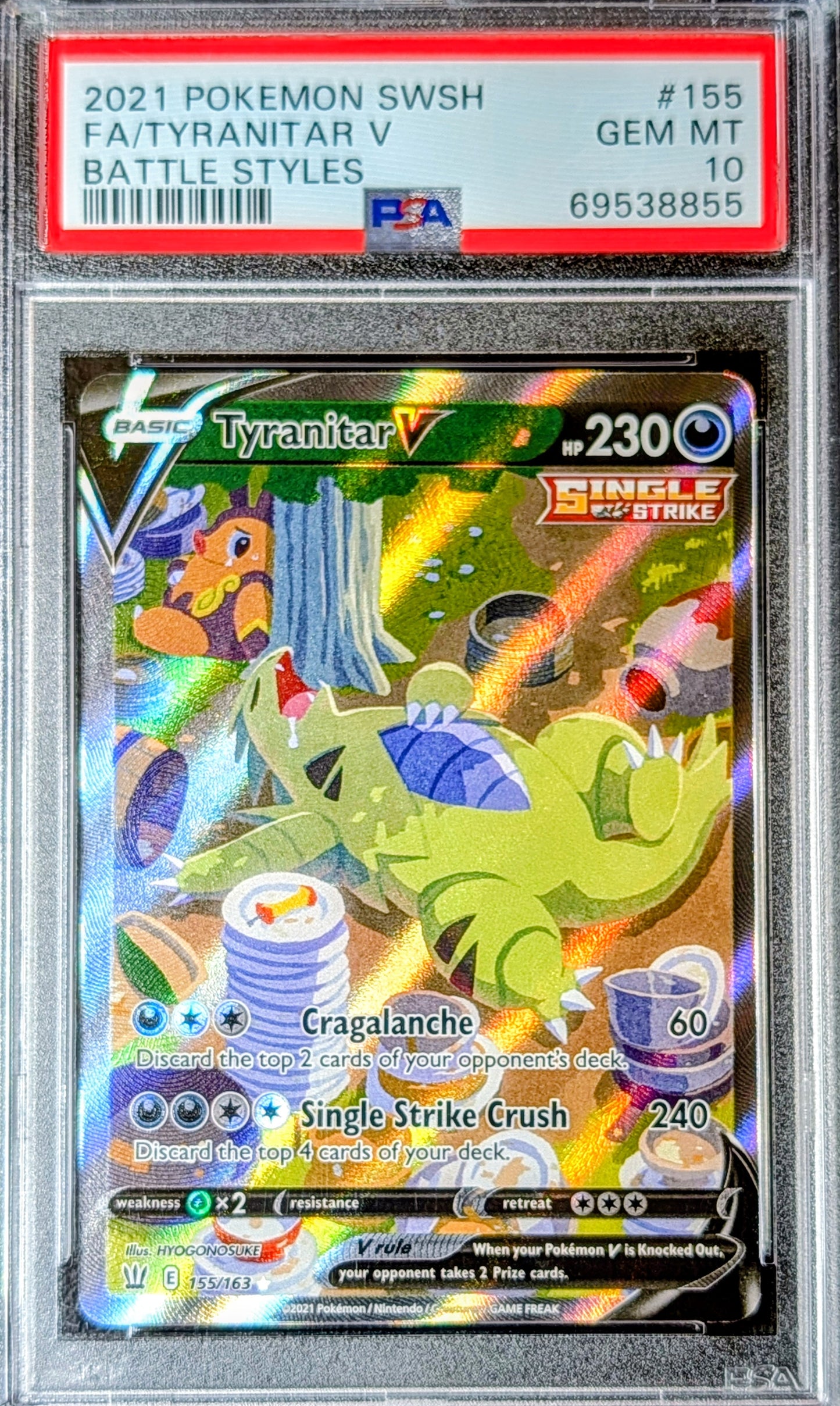 PSA 10 Tyranitar V 155/163