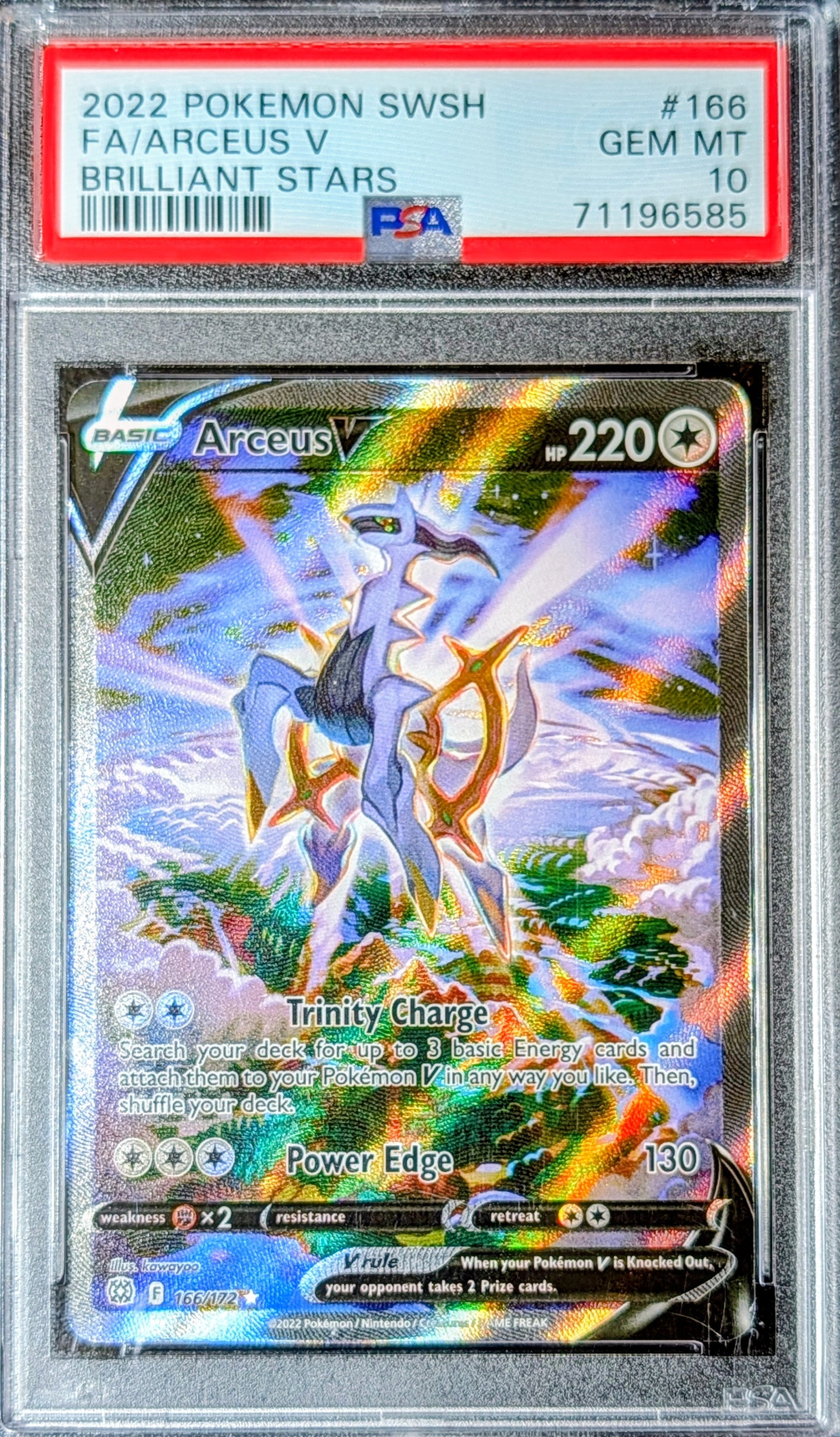 PSA 10 Arceus V 166/172