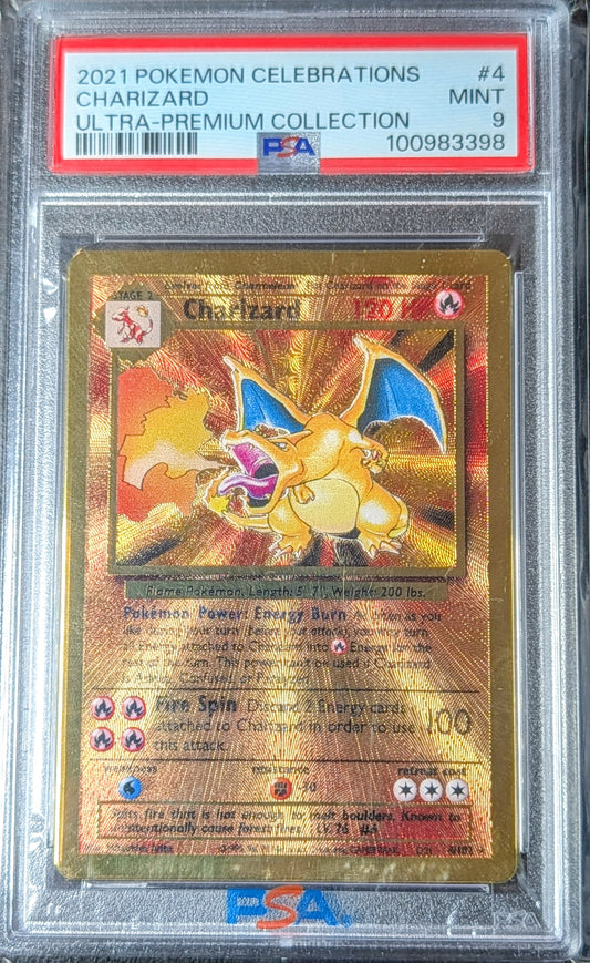 PSA 9 METAL Charizard 4/102
