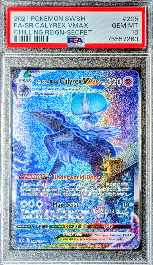 PSA 10 Shadow Rider Calyrex VMAX 205/198