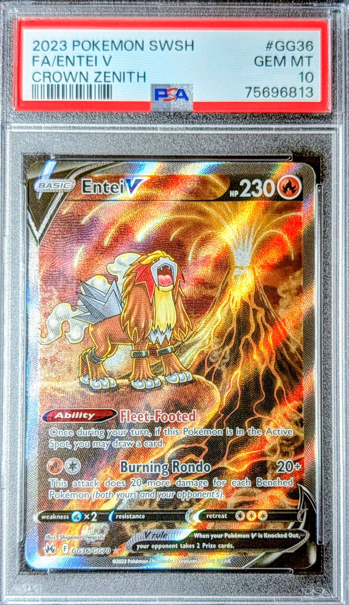 PSA 10 Entei V GG36/GG70