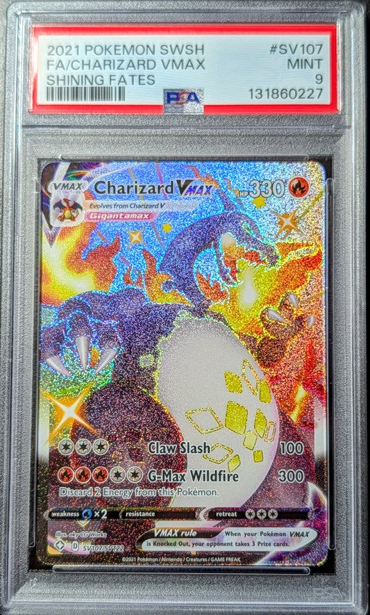 PSA 9 Charizard VMAX SV107/SV122