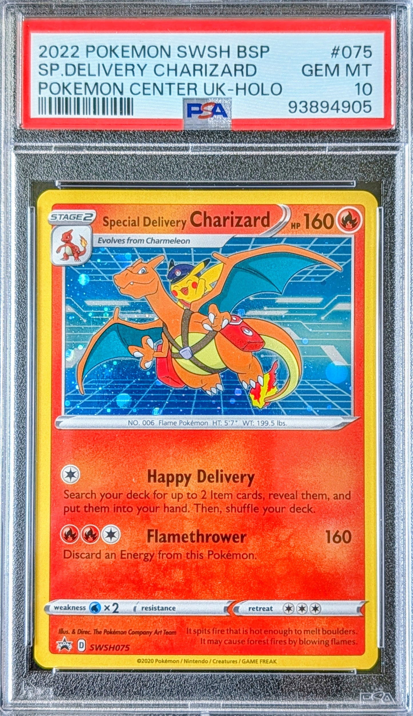 PSA 10 Special Delivery Charizard SWSH075