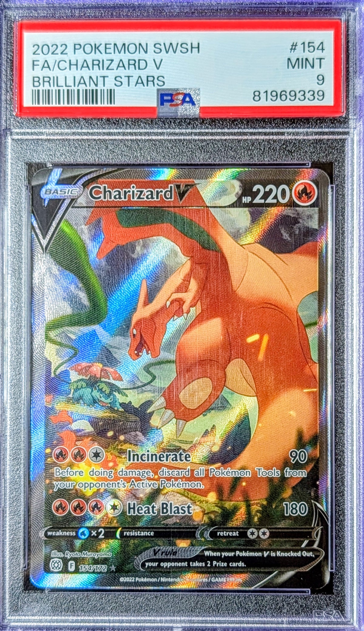 PSA 9 Charizard V 154/172