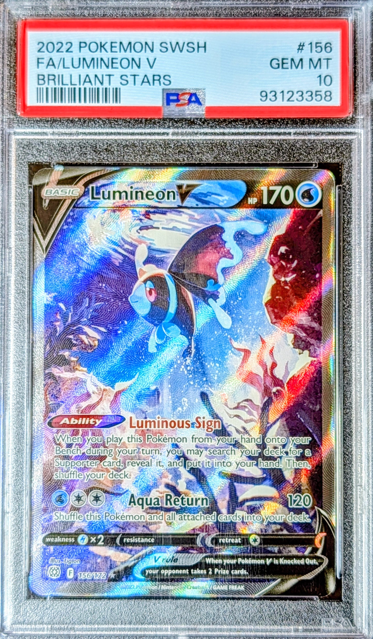 PSA 10 Lumineon V 156/172