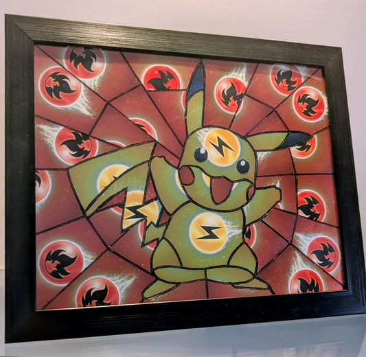 Holo Energy Framed Pikachu