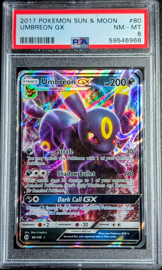 PSA 8 Umbreon GX 80/149