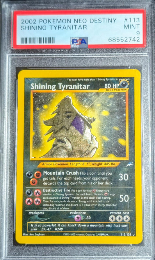 PSA 9 Shining Tyranitar 113/105