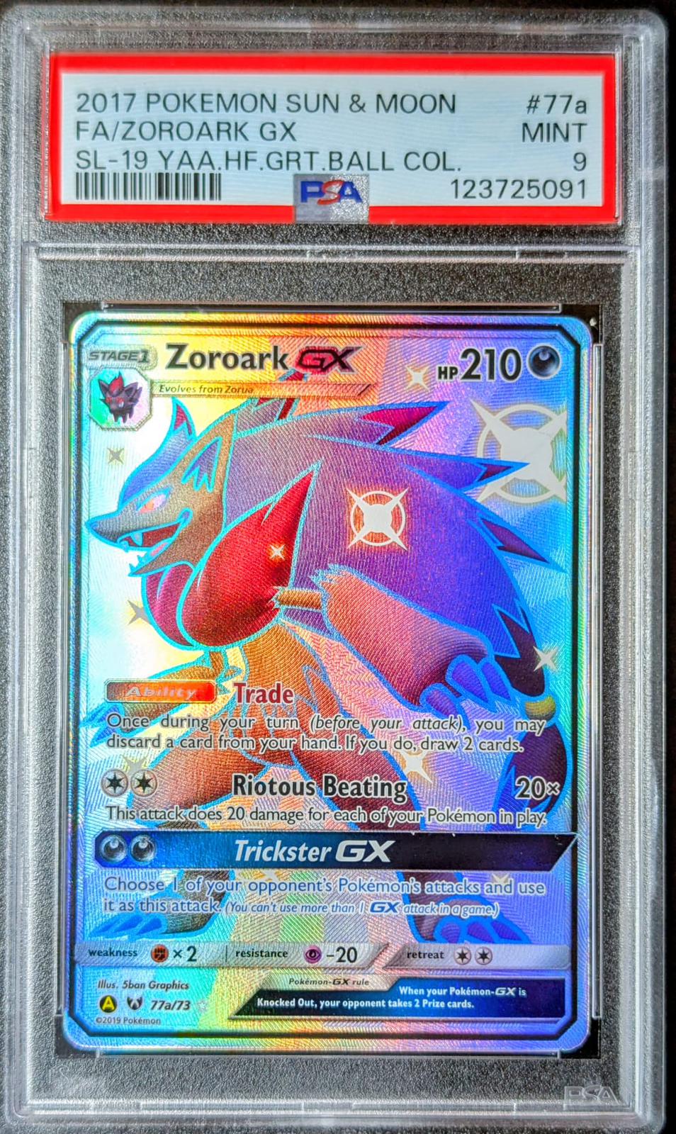 PSA 9 Zoroark GX 77a/73