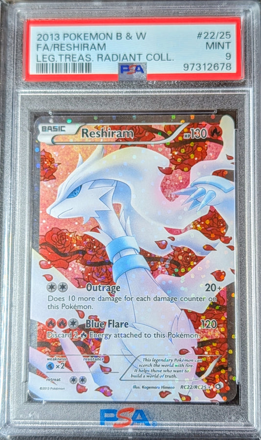 PSA 9 Reshiram RC22/RC25