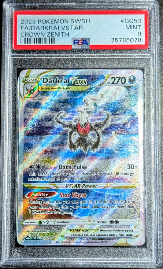 PSA 9 Darkrai VSTAR GG50/GG70