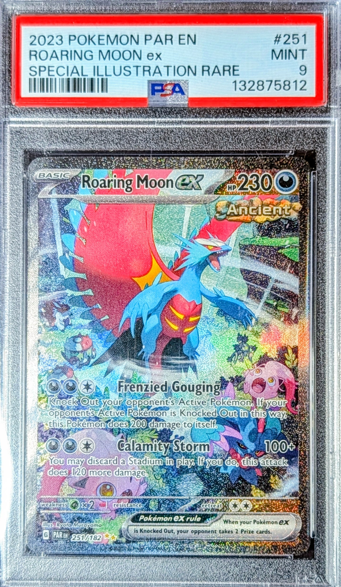 PSA 9 Roaring Moon EX 251/182