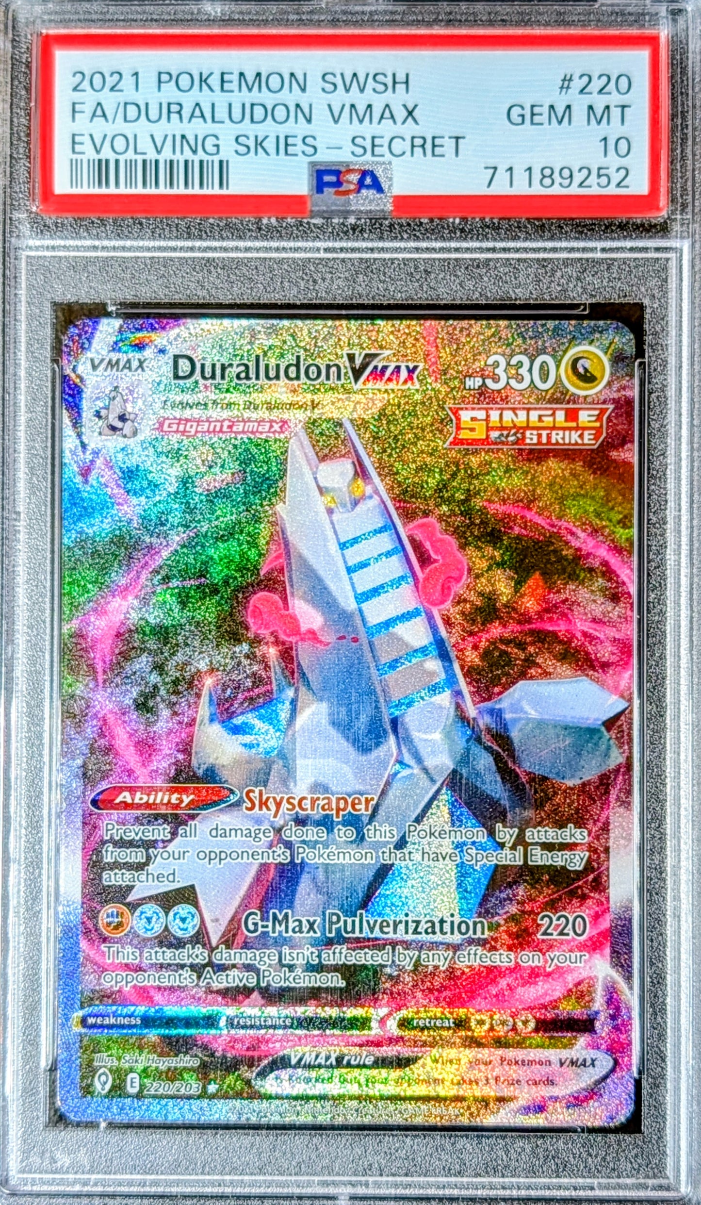 PSA 10 Duraluson VMAX 220/203