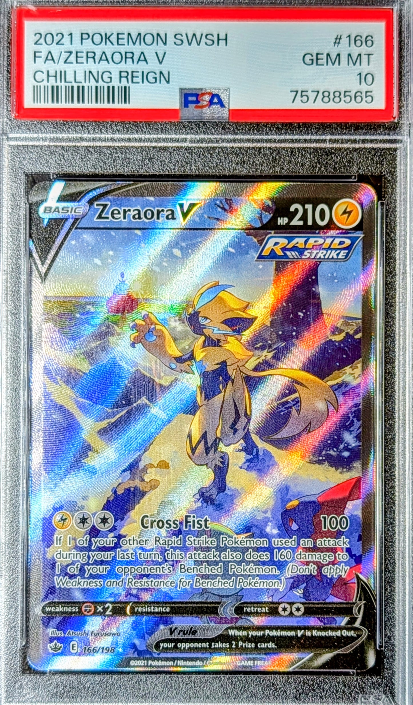 PSA 10 Zeraora V 166/198