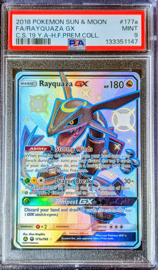 PSA 9 Rayquaza GX 177a/168