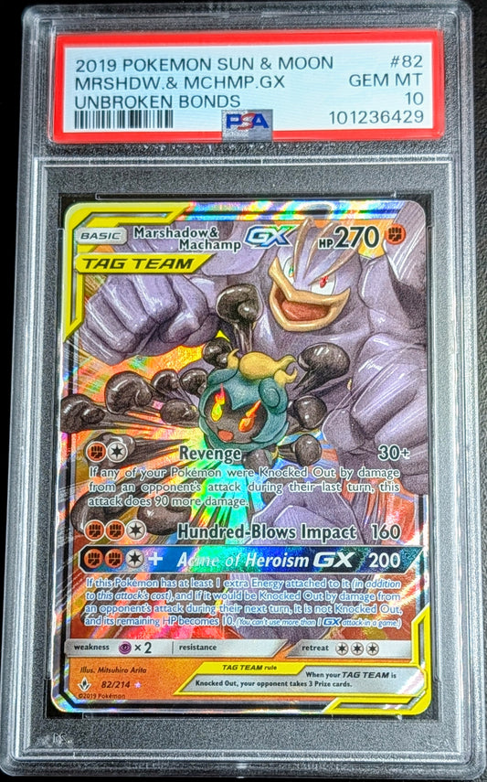 PSA 10 Marshadow & Machamp 82/214