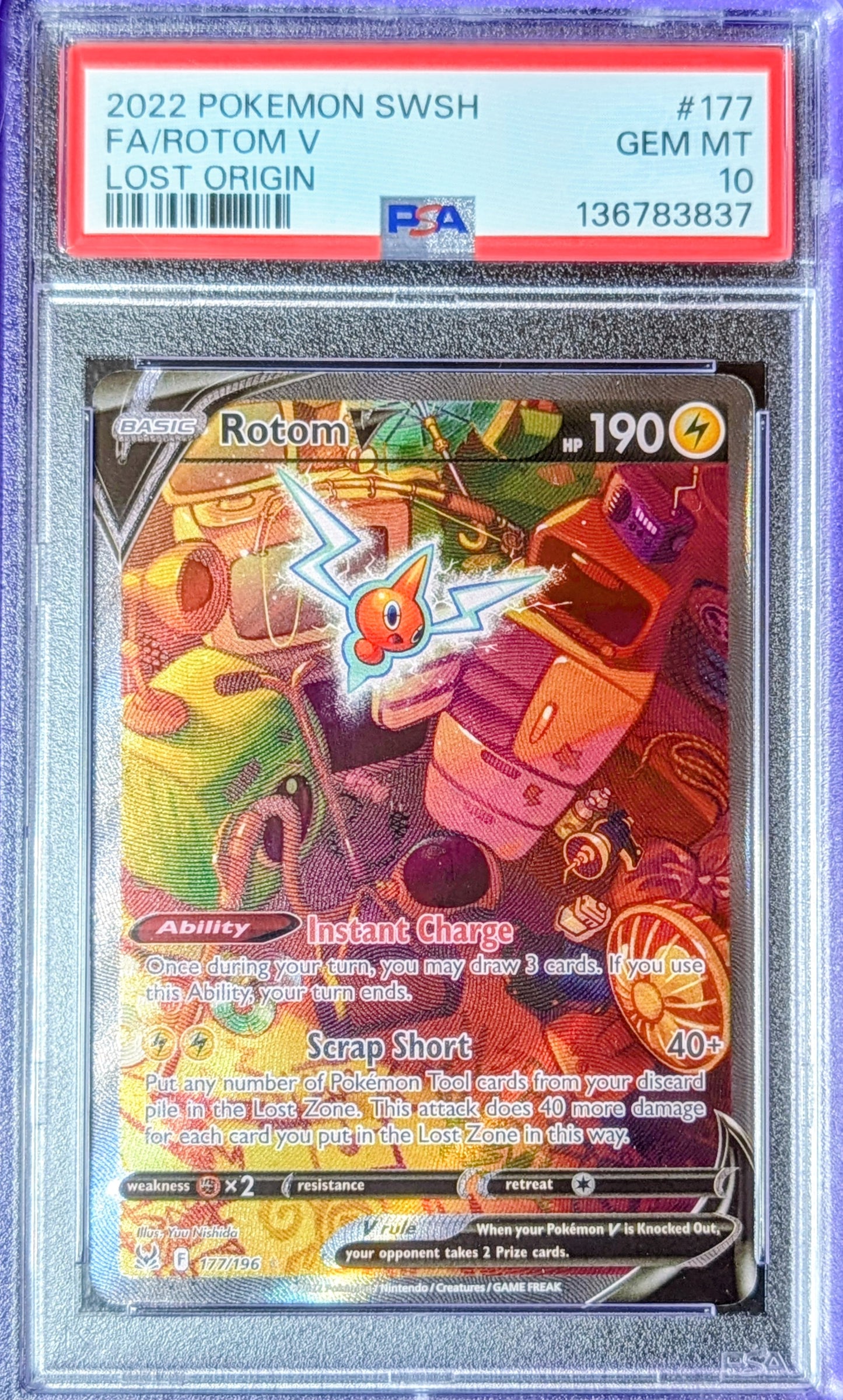 PSA 10 Rotom V 117/196