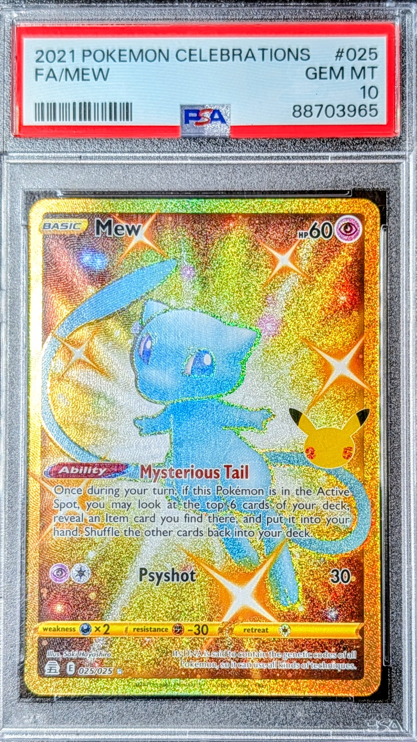 PSA 10 Mew 015/025