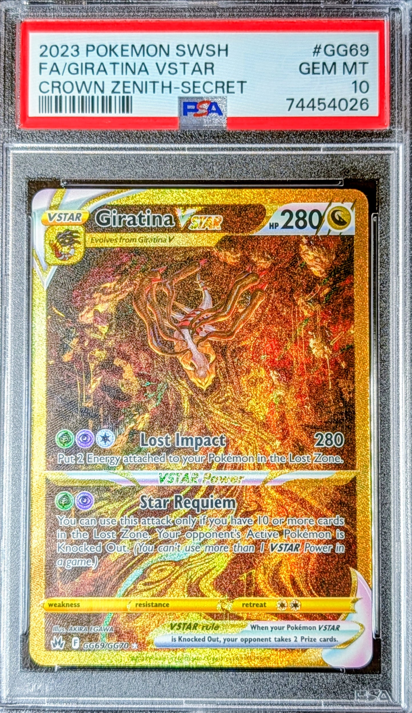 PSA 10 Giratina VSTAR GG69/GG70