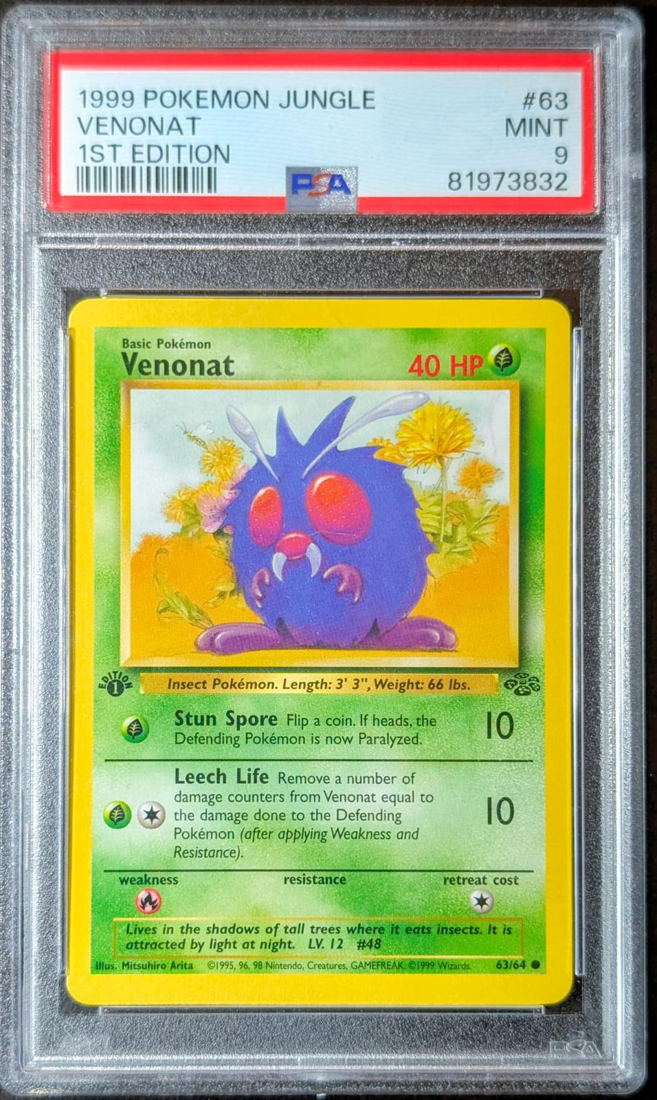 PSA 9 Venonat 63/64