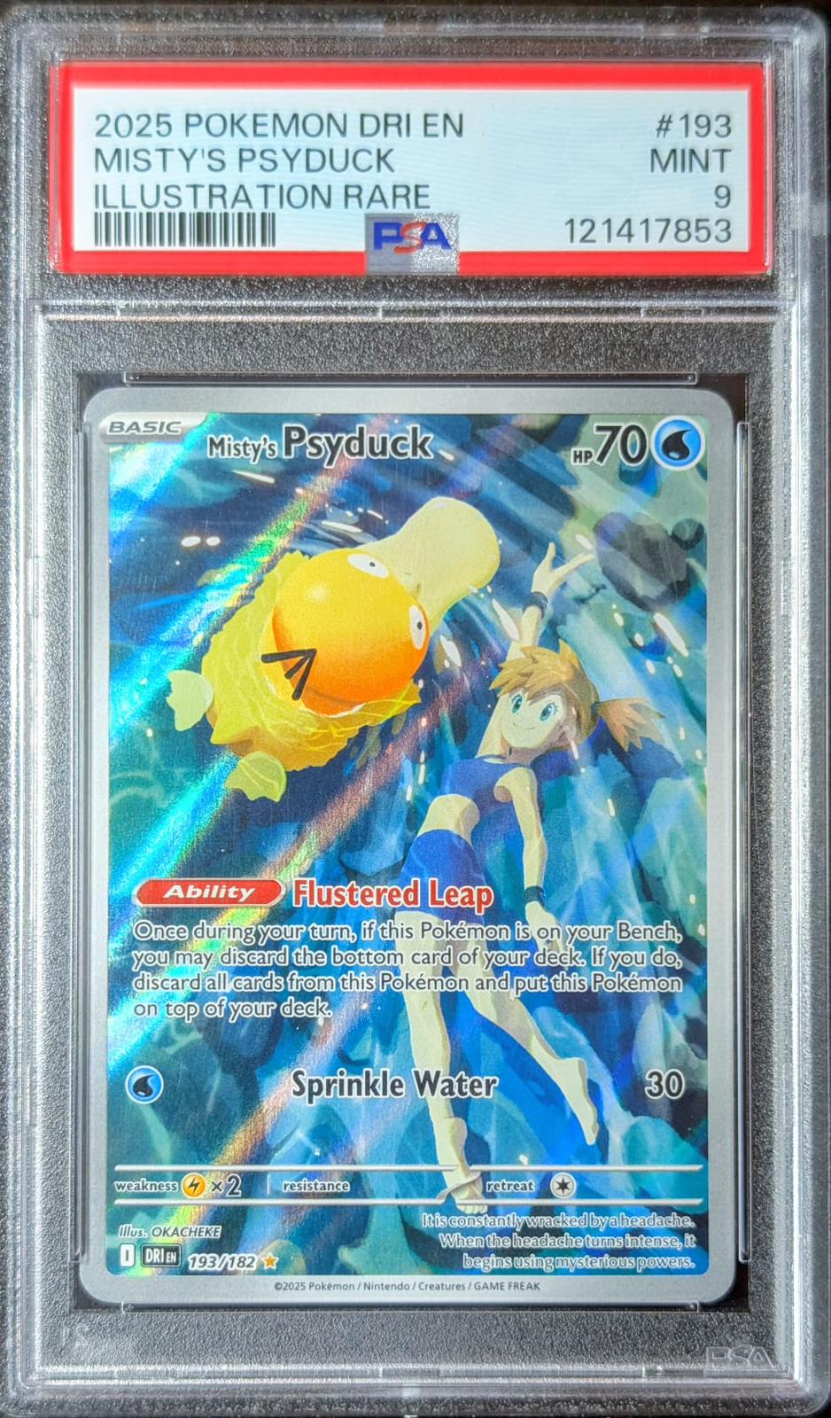 PSA 9 Misty's Psyduck 193/182