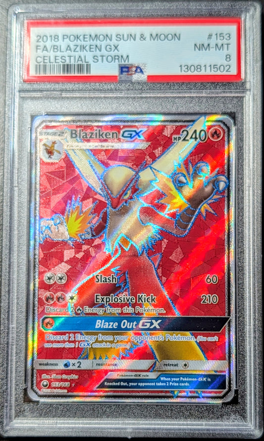PSA 8 Blaziken GX 153/168