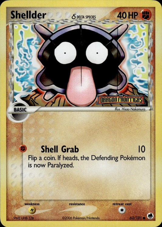 Shellder - 63/101 - Reverse Holo (Stamped)