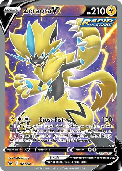 Zeraora V - 165/198 - Full Art Ultra Rare